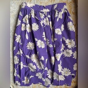 Purple Floral Skirt